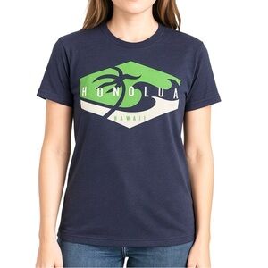 HONOLUA Navy Blue Graphic T-Shirt